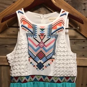 Turquoise Aztec Dress- from work to weekend!
